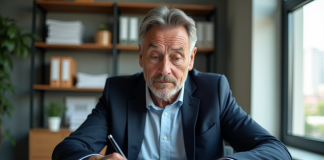 Garantie décennale : qui en assure la gestion ? Manager de construction en réunion avec plans architecturaux