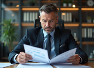 Date de fin du dispositif Censi-Bouvard : conditions et informations Homme d'affaires en costume examinant des documents financiers